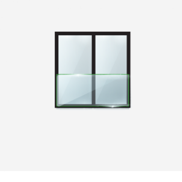 Raambalustrade (bevestigd aan het raam)