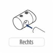 Dwarsstafhouder buis-staf rechts
