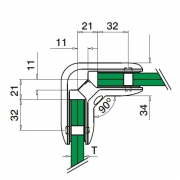 Glasverbinder MOD 28 gebogen