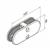 Glasverbinder MOD 28 recht