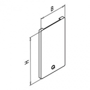 Afdekplaat Easy-Glass 3kN. Gebruik met bekleding. Rechts