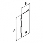 Afdekplaat Easy-Glass Slim. Gebruik zonder bekleding. Links
