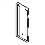Afdekplaat Easy-Glass Slim. Gebruik zonder bekleding. Links