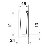 Basisprofiel Easy-Glass Slim voor topmontage