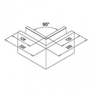 Buiten hoekprofiel Easy-Glass 3kN voor topmontage