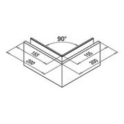 Buiten hoekprofiel Easy-Glass Slim voor topmontage
