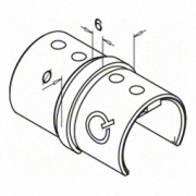Verbinder voor rond U-profiel - lineair
