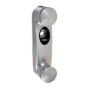 Wandbevestiging voor glas. Model 0762. Hoogte 200mm. Hoek niet instelbaar.