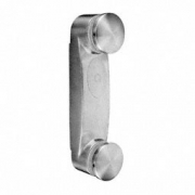 Wandbevestiging voor glas. Model 0766. Hoogte 200mm. Hoek instelbaar.