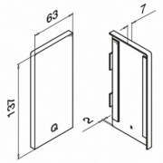 Afdekplaat Easy-Glass Pro. Rechts