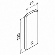 Afdekplaat Easy-Glass Slim. Gebruik zonder bekleding. Links + rechts