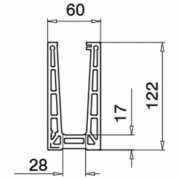 Buiten hoekprofiel Easy-Glass Pro voor topmontage