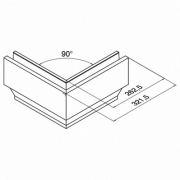 Buiten hoekprofiel Easy-Glass Pro Y voor zijmontage
