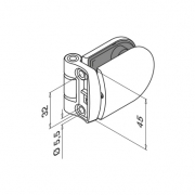 Scharnier MOD 28 buis-glas