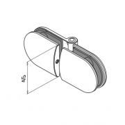 Scharnier MOD 28 glas-glas