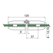 Scharnier MOD 28 glas-glas