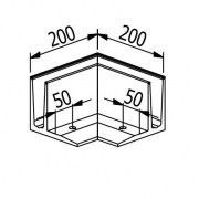 Buitenhoek 90° OnLevel 3010 voor topmontage