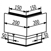 Buitenhoek 90° OnLevel 3011 voor zijmontage