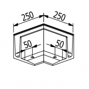 Buitenhoek 90° OnLevel 3120 voor topmontage