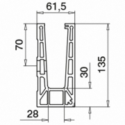 Basisprofiel Easy-Glass Pro voor zijmontage
