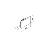 Eindkap vlak voor aluminium U-profiel Linear Light