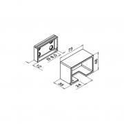 Wandbevestiging voor aluminium U-profiel Linear Light