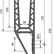 Basisprofiel OnLevel 3021 voor zijmontage