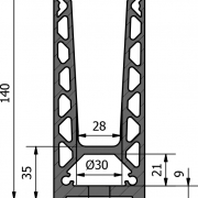 Basisprofiel OnLevel 6020 voor topmontage