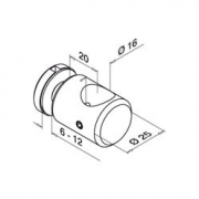 Glasadapter glas-staf - D25
