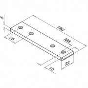 Variabele verbinder -90° + 90° - horizontaal