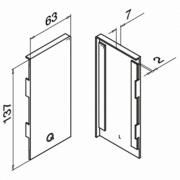 Afdekplaat Easy-Glass Pro. Links
