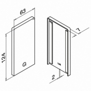 Afdekplaat Easy-Glass Pro. Links + rechts.
