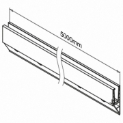 Basisprofiel Easy-Glass Pro Y voor zijmontage