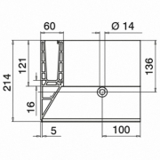 Binnen hoekprofiel Easy-Glass Pro Y voor zijmontage
