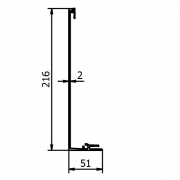 Afdeklijst over het complete profiel OnLevel 3011 voor zijmontage