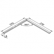 Verbinder hoek 90° voor inox U-profiel - AISI304/316