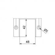 Wandbevestiging voor aluminium U-profiel Lazortrack