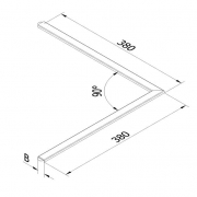 Verbinder hoek 90° - geanodiseerd