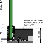 Basisprofiel OnLevel 3020 voor topmontage