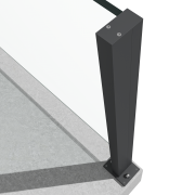 Profiel 2101 voor paal met verticale glasinklemming