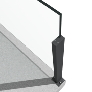 Profiel 2101 voor paal met verticale glasinklemming