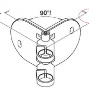 Wandbevestiging - 90° of 270°