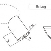 Kabelstopper buis-kabel - neergaand