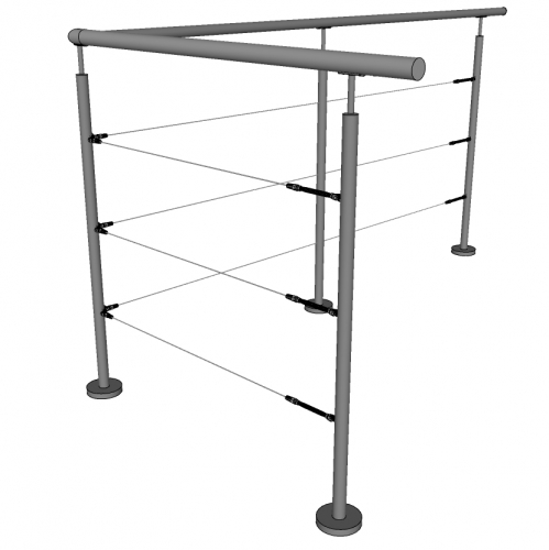 Balustrade BOUGON - inox 33 - kabels
