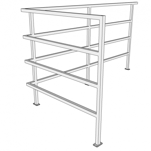 Balustrade TERIA - gelakt - staven 30x30