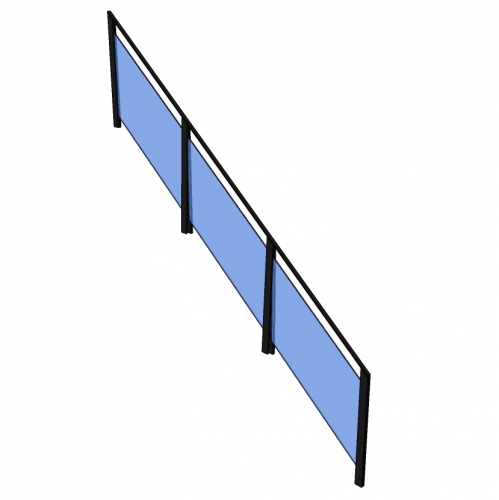 Trapleuning CHEVAL - staal - glas