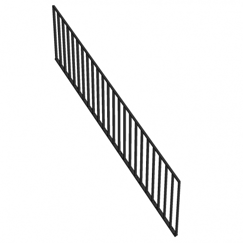 Trapleuning PASCA - staal - verticaal