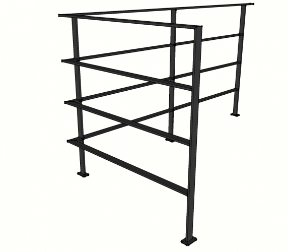 Balustrade BRELLI - staal - staven 10x40