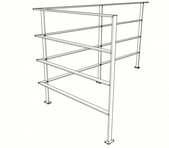 Balustrade BUREZ - gelakt - staven 10x40