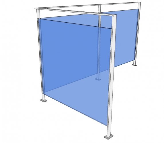 Balustrade PAMIS - gelakt - glas